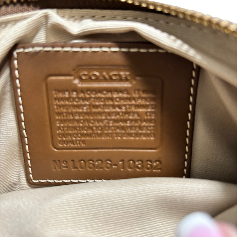 VINTAGE - COACH HAMPTON OPTIC SIGNATURE CROSSBODY PURSE - GREAT CONDITION S2 - Picture 5 of 14
